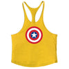 Super Hero Captain America brand clothing Singlets Mens Tank Top Muscle Shirt Superman Stringer Bodybuilding Fitness mens Vest