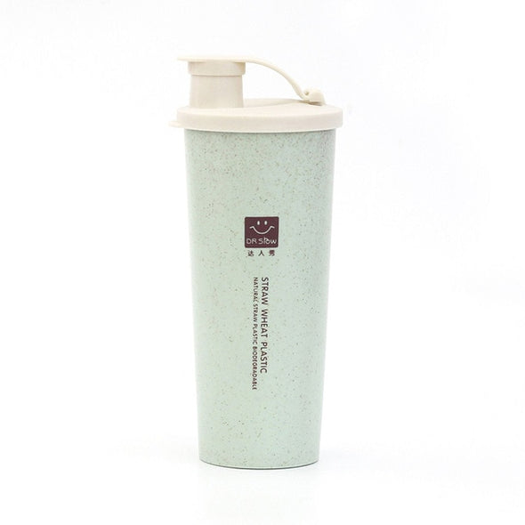 450ml Protein Powder Shaker Water Bottle Wheat Straw BPA Free Mixer Sports Fitness Protein Shaker Milk Shake Bottle