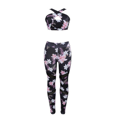 Sports suit female Yoga Set sporty Women Fitness Tracksuit Bra+Leggings Sport Pants Tracksuit For Women gym clothing