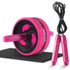 New 2 in 1 Ab Roller&Jump Rope No Noise Abdominal Wheel Ab Roller with Mat For Arm Waist Leg Exercise Gym Fitness Equipment