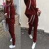 Lurehooker Women's Sports Suits Sexy Tracksuit 2 Piece Set Solid Hooded Yoga Clothes Fitness Suit Clothing Gym Running Sets