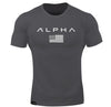 ALPHA 2018 New Brand Clothing Gyms Tight T-shirt Mens Fitness T-shirt Homme Gyms T Shirt Men Fitness Crossfit Summer Top Tees