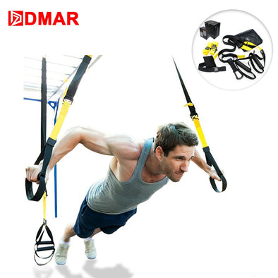 DMAR Resistance Bands Hanging belt Sport Gym workout Fitness Suspension Exercise Pull rope straps Training Gym