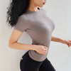 NEVERSTOP Quick Dry Fit Yoga Tops Women Sport T Shirt Gym Jerseys Fitness Shirt Yoga Running T-shirts Female Sports Top Cloth