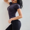 NEVERSTOP Quick Dry Fit Yoga Tops Women Sport T Shirt Gym Jerseys Fitness Shirt Yoga Running T-shirts Female Sports Top Cloth