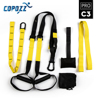 COPOZZ Resistance Bands Training Hanging belt Equipment Sport Gym workout Fitness Suspension Exercise Pull rope straps