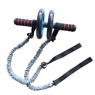 Exercise Trainer Belly Wheel Roller Elastic Sport Resistance Ropes Fitness Gym Ropes(Without Roller) Equipment